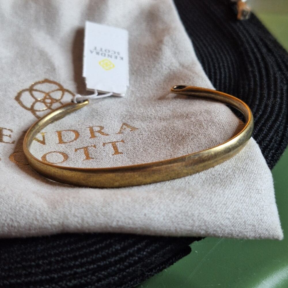 Kendra Scott Pinch Cuff Bracelet Color Bar Bronze Classic Lightweight Minimalist